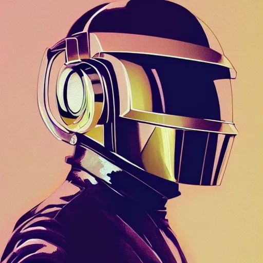 Image similar to portrait of Daft Punk members , dramatic lighting, illustration by Greg rutkowski, yoji shinkawa, 4k, digital art, concept art, trending on artstation