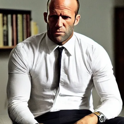 Image similar to jason statham watch some of his favorite viral videos / memes