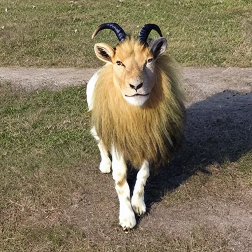 Image similar to half goat, half lion