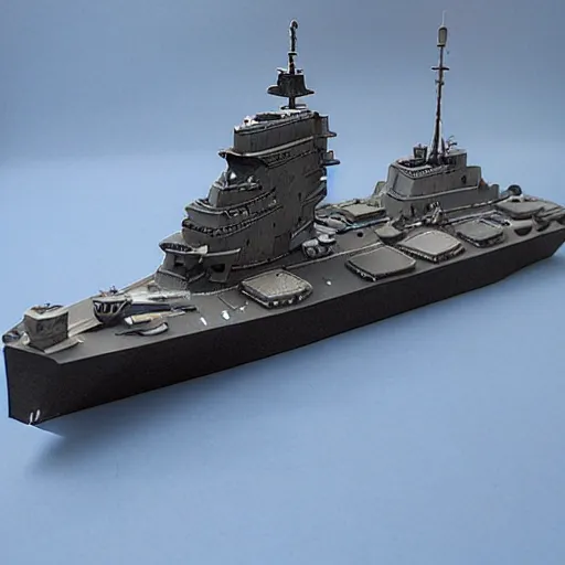 Image similar to Papercraft battleship