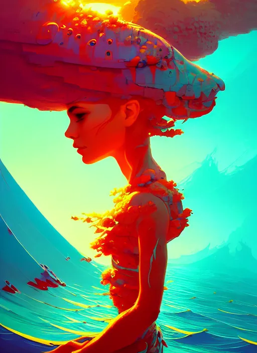 Image similar to naturepunk master of oceans and wind water and boats, beautiful detailed realistic cinematic character concept fashion portrait, hi - fructose art magazine, by anton fadeev and paul lehr and david heskin and josan gonzalez, 8 k