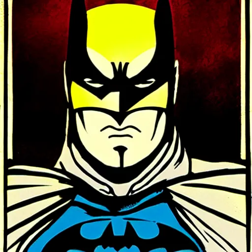 Image similar to batman the prince of night, digital art, utamaro kitagawa, banksy, frank miller style