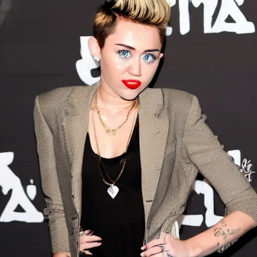 Prompt: miley cyrus in 2013 during the bangerz era, fully clothed, in the style of the animated series home movies,