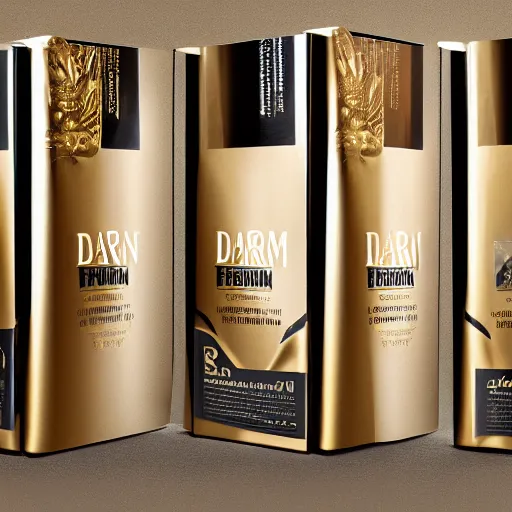 Image similar to premium dark run, packaging design, gold foil, behance, packaging of the world, premium quality