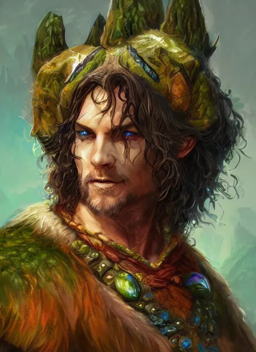 Image similar to druid, dndbeyond, bright, colourful, realistic, dnd character portrait, full body, pathfinder, pinterest, art by ralph horsley, dnd, rpg, lotr game design fanart by concept art, behance hd, artstation, deviantart, hdr render in unreal engine 5