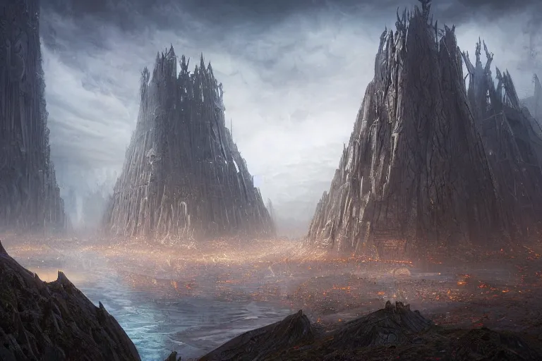 Image similar to the primordial Aztec brutalist flayed chaos fantasy landscape by Jessica Rossier and HR Giger