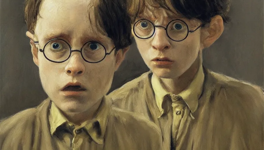 Prompt: painting by borremans, harry potter, detailed, stunning