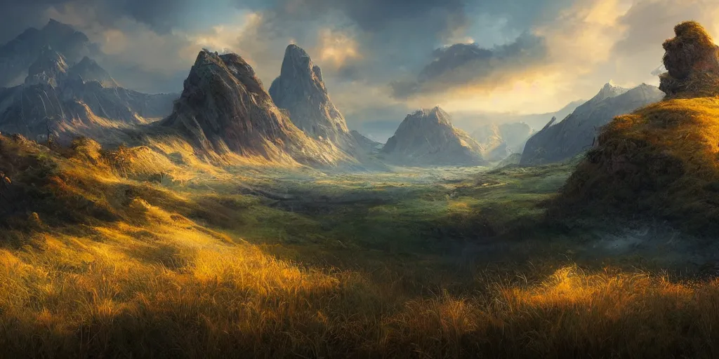 Image similar to Lively landscape of a beautiful national nature reserve realistic detailed digital art by Maxwell Boas Jessica Rossier Christian Dimi
