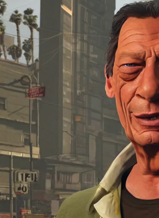 Image similar to jim varney as gta 5 cover art, no - text no - logo