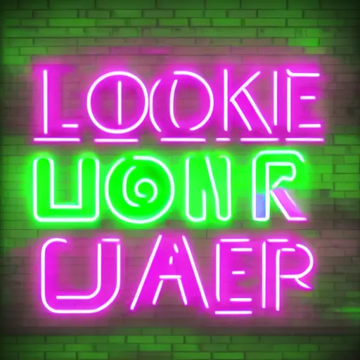 Prompt: lyoki in neon text