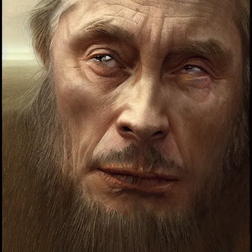 Prompt: vladimir putin, is unga bunga, mammoth hunting, macabre, by donato giancola and greg rutkowski and wayne barlow and zdzisław beksinski, realistic face, digital art