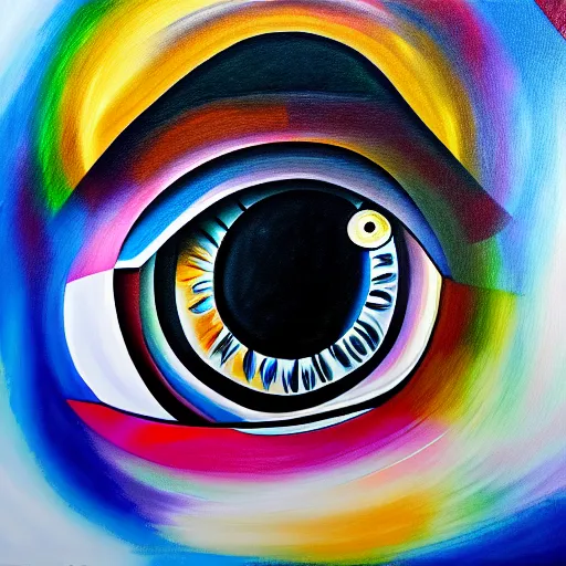 Image similar to an eye inside the milyway, abstract highly detailed painting