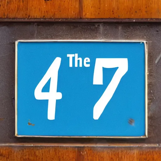 Image similar to the number 4 7 defined