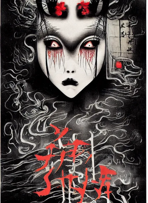 Image similar to book cover of scary geisha stories to tell in the dark paperback novel by stephen gammell