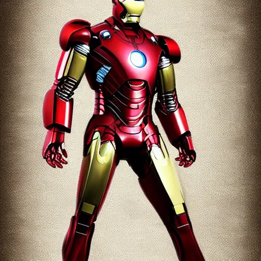 Image similar to iron man armor in the style of medieval knight armor photorealistic very detailed professional photo