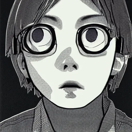 Image similar to a portait of a boy from inio asano, detailed