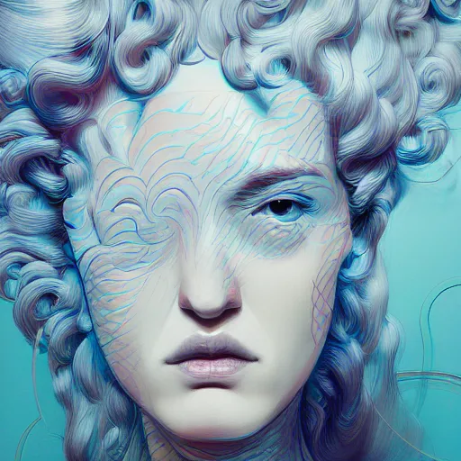 Image similar to abstract 3d female portrait by James Jean and Jason Chan