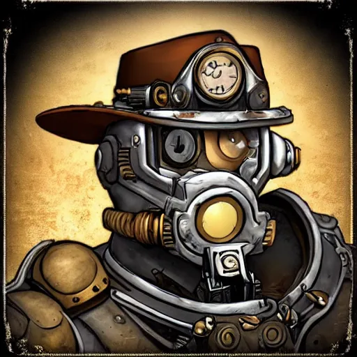 Prompt: steampunk brotherhood of steel