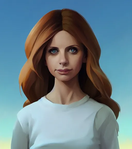 Prompt: face icon stylized minimalist sarah michelle gellar, loftis, cory behance hd by jesper ejsing, by rhads, makoto shinkai and lois van baarle, ilya kuvshinov, rossdraws global illumination