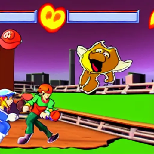 Image similar to scooby doo in super smash bros melee game