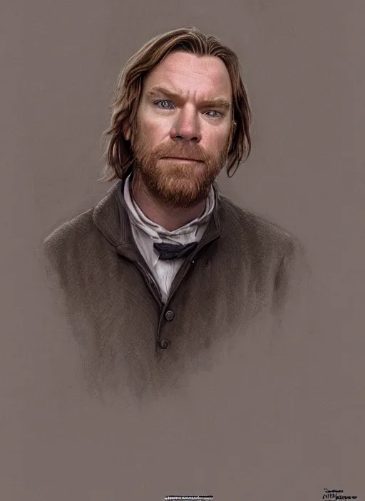 Prompt: portrait of Ewan Mcgregor in The Shining (1980), highly detailed, centered, solid color background, digital painting, artstation, concept art, smooth, sharp focus, illustration, artgerm, donato giancola, Joseph Christian Leyendecker, Les Edwards, Ed Repka, WLOP, Artgerm