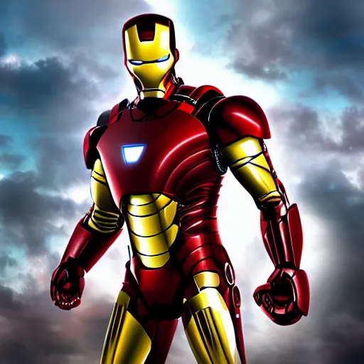 Image similar to photoshop artwork of iron man