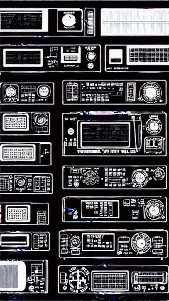 Image similar to technical diagrams of Y2K military electronics, intricate line art centered golden rule 300dpi