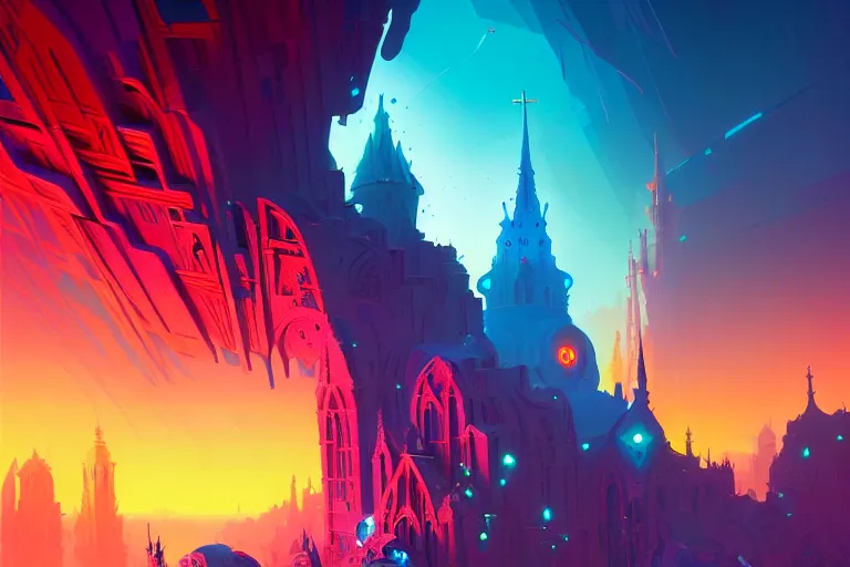 Image similar to the power crystals are unstable and threaten the cathedral, beautiful detailed, cinematic, strong lighting, hi - fructose art magazine, by anton fadeev and paul lehr and david heskin and josan gonzalez, 8 k