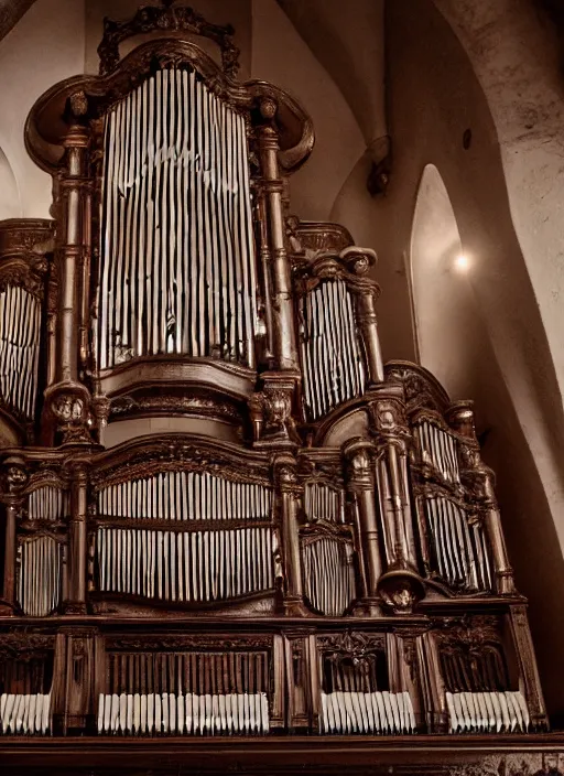 Prompt: old pipe organ in ireland, cinematic, ultra detailed, 8 k, concept art, lisa yuskavage