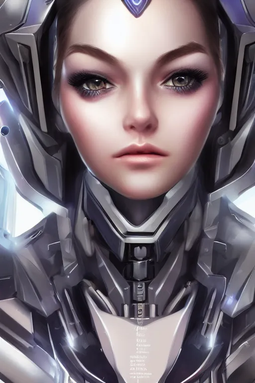 Image similar to heroine, beautiful, female mecha, ultra detailed, digital art, 8 k, character, realistic, portrait, 3 d, hyperrealistic