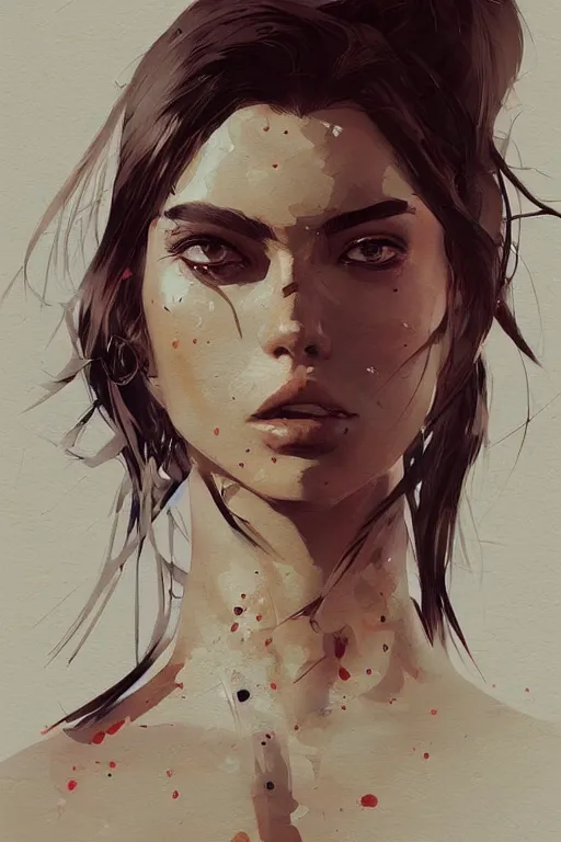 Image similar to a ultradetailed beautiful painting of a stylish woman with a white tank top, by conrad roset, greg rutkowski and makoto shinkai trending on artstation