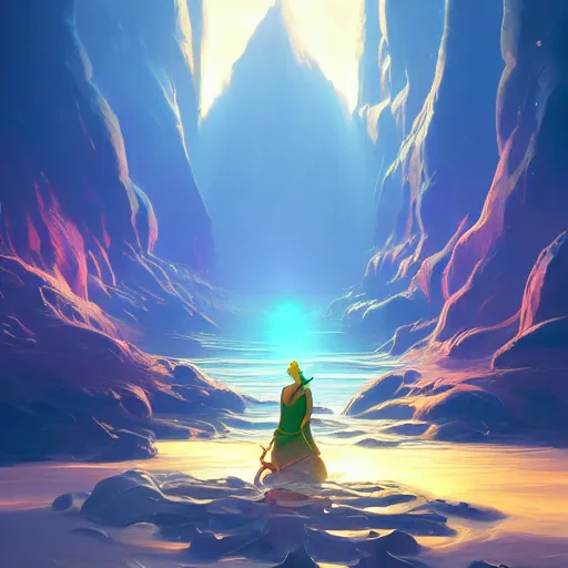 Image similar to samudra manthana, the origin of the elixir of eternal life, mattepainting concept blizzard pixar maya engine on stylized background splash comics global illumination lighting artstation, sharp focus, lois van baarle, ilya kuvshinov, rossdraws