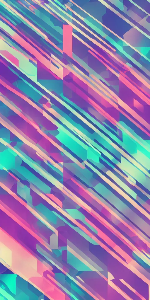 prompthunt: beautiful minimalist abstract hd phone wallpaper, cyberpunk  color palette, geometric, trending on behance