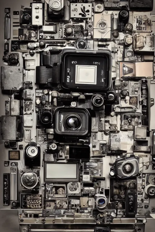 Image similar to The most complex looking camera like machine ever made, photo taken by someone who doesn't know how to use a camera by Annie Lebovitz and Steve McCurry Ultra detailed, hyper realistic, 4k