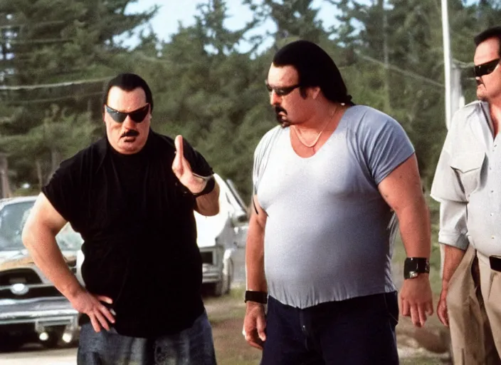 Image similar to steven seagal as julian in a still from the tv show trailer park boys (2001)