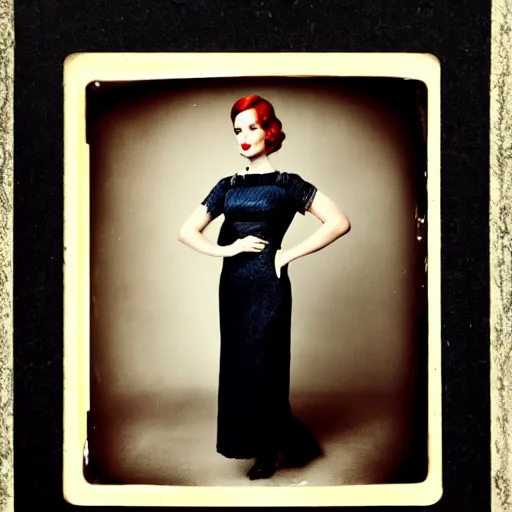 Image similar to photography of joan holloway from mad men, tintype, deregoue