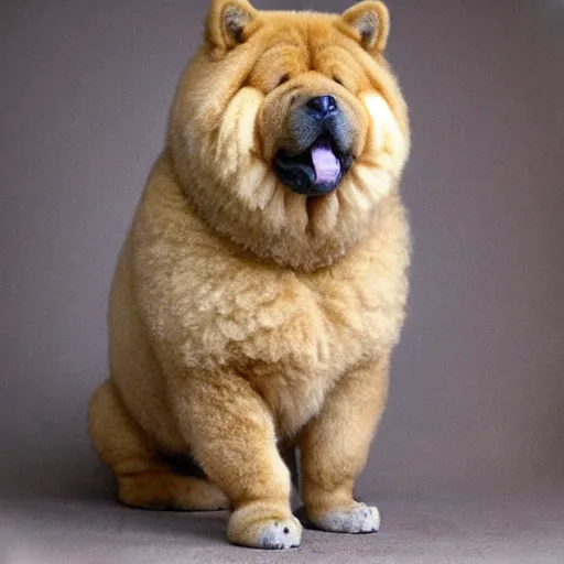 Image similar to a chow chow in samurai armour