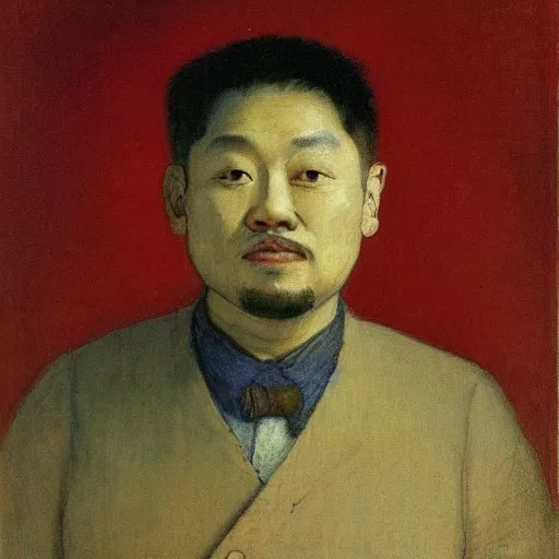 Prompt: portret of devoni aoki by odilon redon