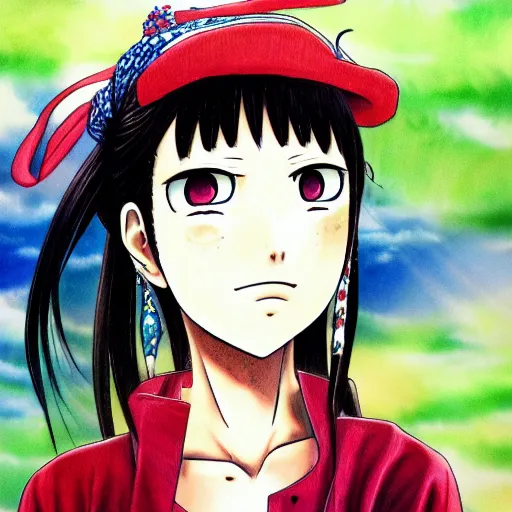 Prompt: eiichiro oda, high resolution, anime, portrait of girl