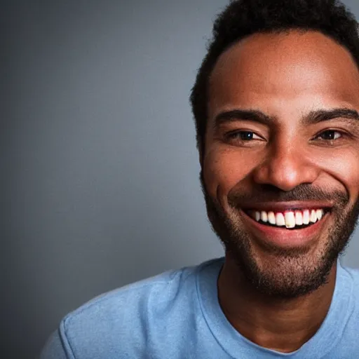 Image similar to close-up photo of a man smiling