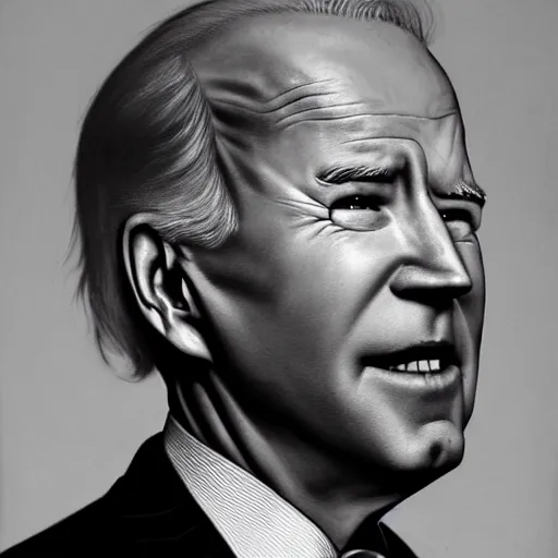 Prompt: a portrait of a joe biden from the beyond, body horror, by gerard brom and ansel adams