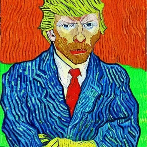 Prompt: donald trump van gogh