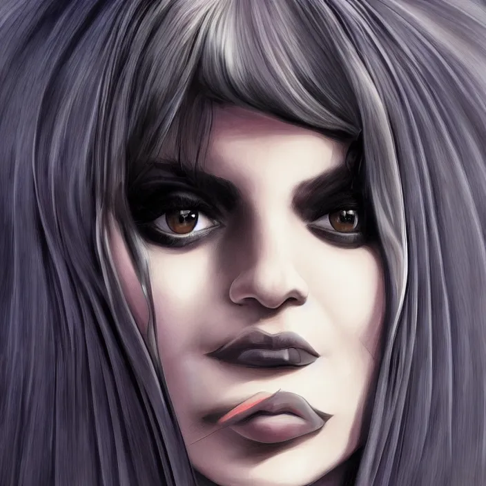 gothic kylie jenner, portrait, aerodynamic, fast, | Stable Diffusion ...