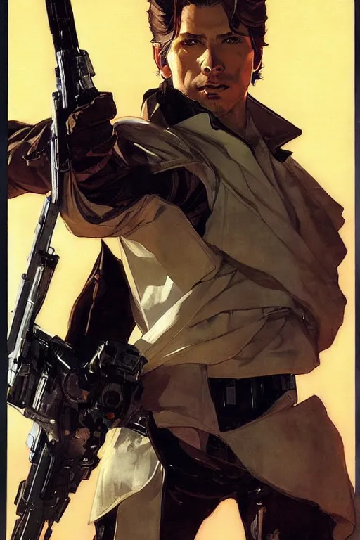 Image similar to attractive man, star wars, painting by j. c. leyendecker, yoji shinkawa, katayama bokuyo