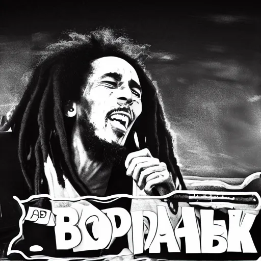 Image similar to bob marley as an edm dj