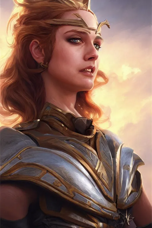 Image similar to amazon valkyrie athena, d & d, fantasy, portrait, highly detailed, headshot, digital painting, trending on artstation, concept art, sharp focus, illustration, art by artgerm and greg rutkowski and magali villeneuve