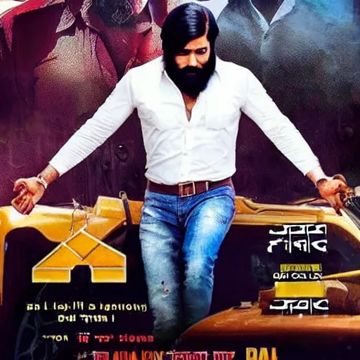 Image similar to film still from kgf chapter 2