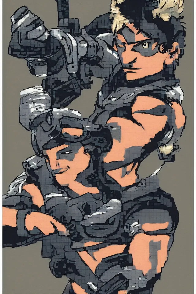 Prompt: solid snake in 16bit style