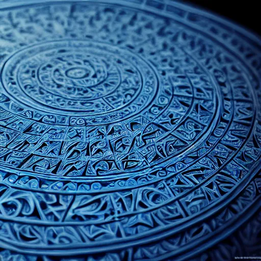 Prompt: a singular blue scale lies on a table, a single scale fills the entire table with its intricate design, the scale lies by itself, d & d, fantasy, intricate, highly detailed, digital painting, artstation, concept art, matte, sharp focus, illustration