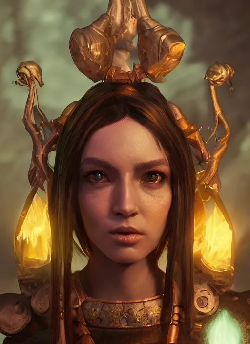 Prompt: A fantasy comic book style portrait painting of a mage, unreal 5, DAZ, hyperrealistic, octane render